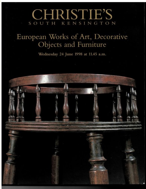 European Works of Art, Decorative Objects and Furniture. Wednesday 24 June 1998 . (FRN-8038)