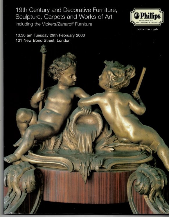 19th Century and Decorative Furniture, Sculpture, Carpets and Works of Art Including the Vickers/zaharoff Furniture . Tuesday 29th February 2000