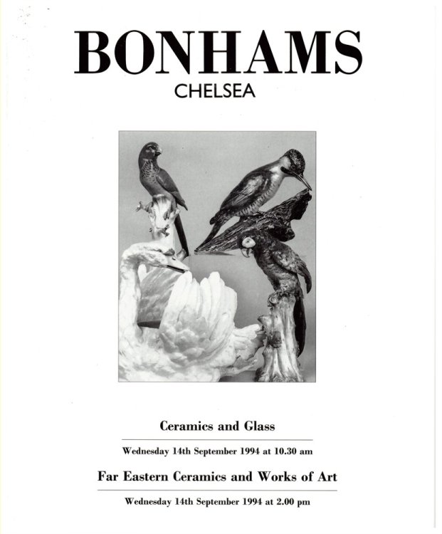 Ceramics and Glass. Wednesday 14th September 1994. Far Eastern Ceramics and Works of Art. Wednesday 14th September 1994