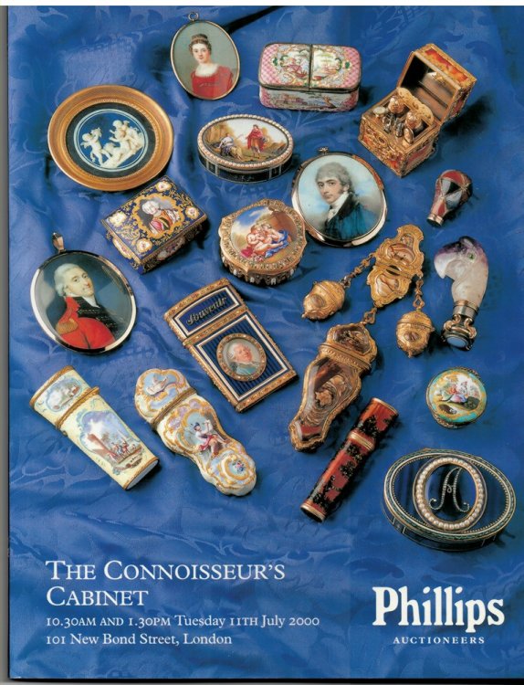 The Connoisseur's Cabinet Including Portrait Miniatures, Gold Boxes, Items of Vertu and Walking Sticks. Tuesday 11th July 2000 10.30 Am Walking Sticks Including the Marzen Collection. the Davidson Collection of Opera Glasses. 1.30 PM Portrait Miniatures.