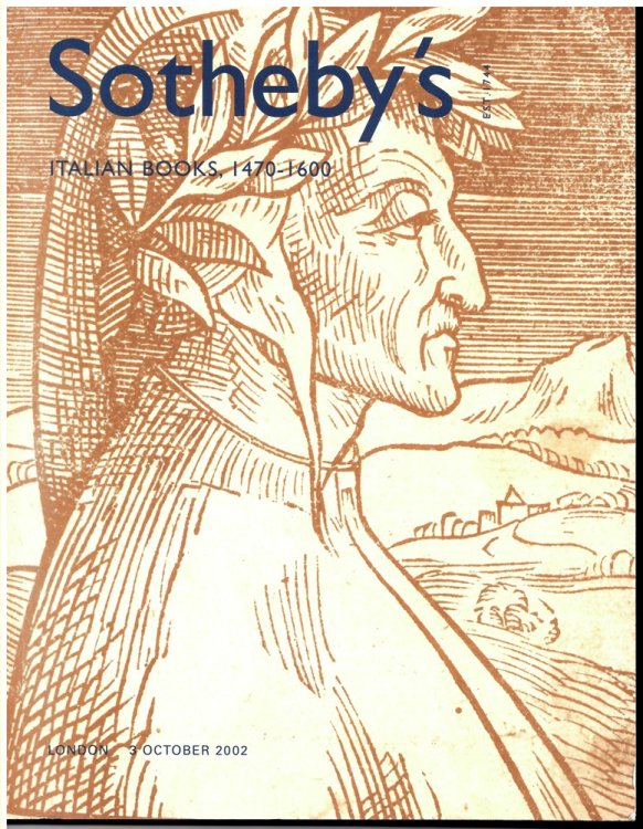 Italian Books, 1470-1600. London, Thursday 3 October 2002