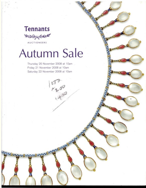 Autumn Catalogue Sale At the The Auction Centre, Leyburn, North Yorkshire. Day One, Thursday 20 November 2008 . Glass, Ceramics and Oriental Works of Art . Jewellery, Watches, Plated Ware, Silver and Objects of Vertu . Day Two Friday 21 November .