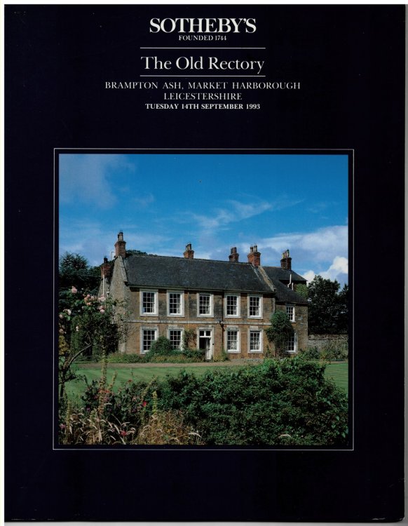By Directions of the Executors of the Late Guy H. Dixon. the Old Rectory, Brampton Ash, Market Harborough, Leicestershire. English and Continental Furniture, Clocks, Works of Art, Carpets and Rugs, European, Oriental and Islamic Pottery, Porcelain and Wor