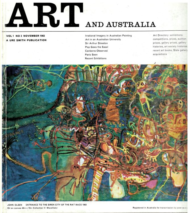 Art and Australia. Vol. 1 No. 3 November 1963