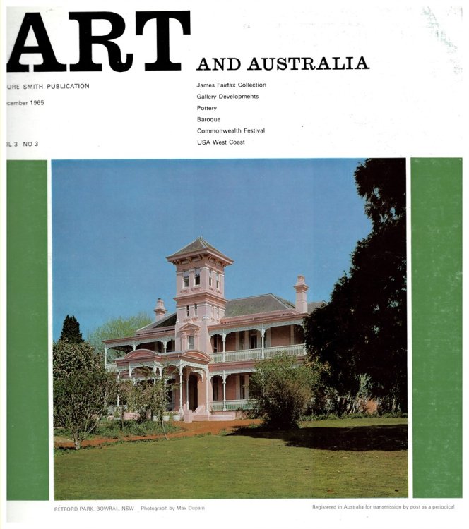Art and Australia. Vol. 3 No. 3 December 1965