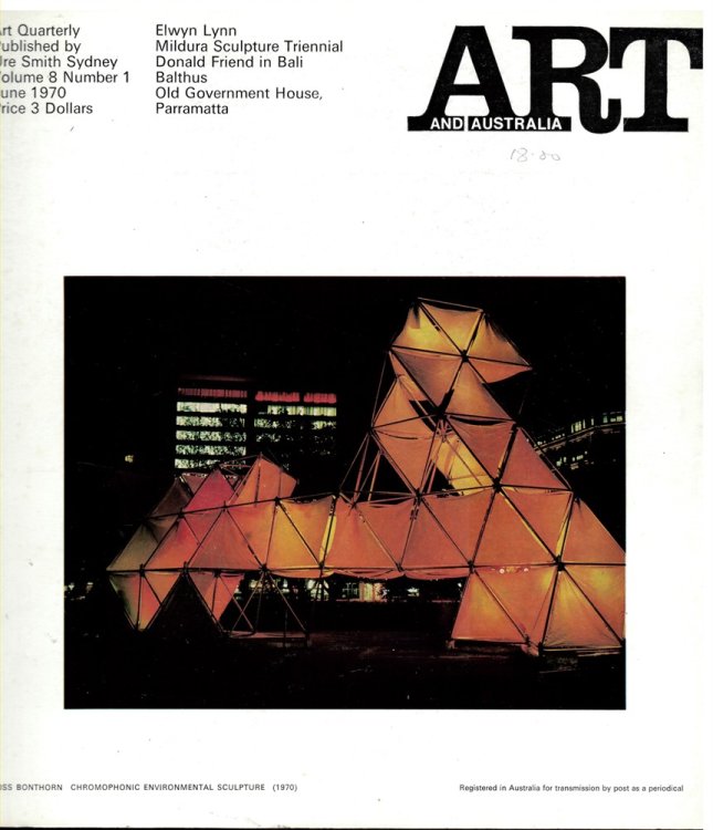 Art and Australia. Volume 8 Number 1 June 1970