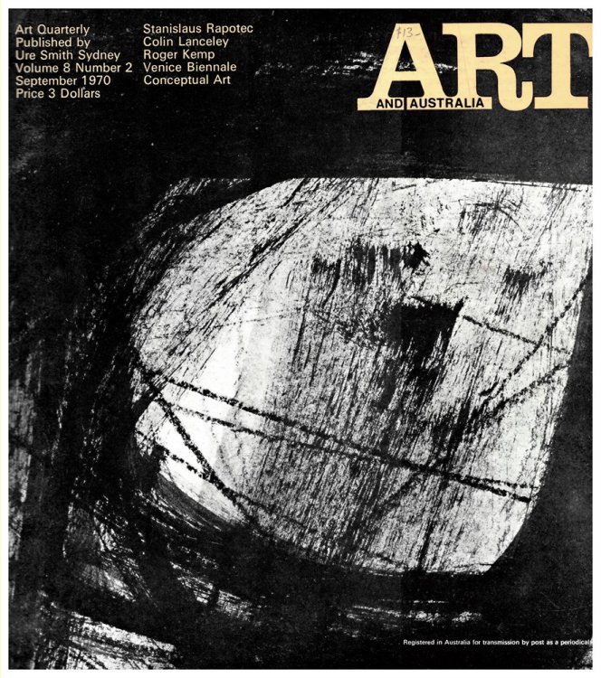 Art and Australia. Volume 8 Number 2 September 1970
