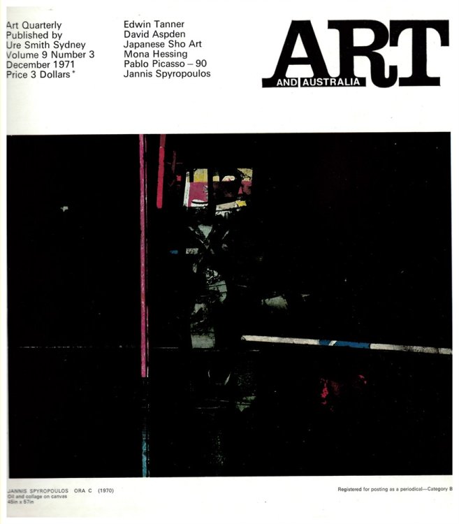 Art and Australia. Volume 9 Number 3 December 1971