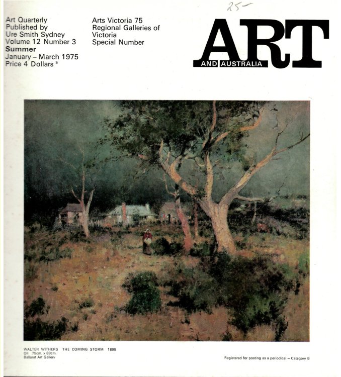 Art and Australia. Volume 12 Number 3 Jan-March 1975