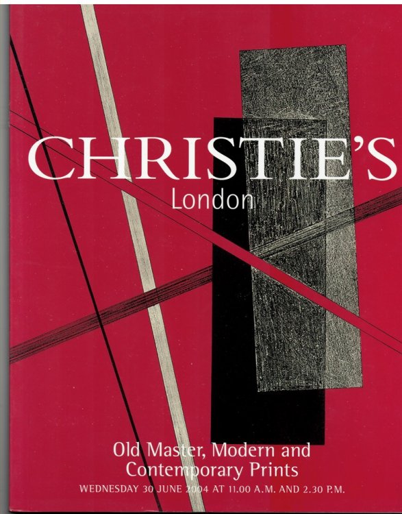 Old Master, Modern & Contemporary Prints. Wednesday 30 June 2004