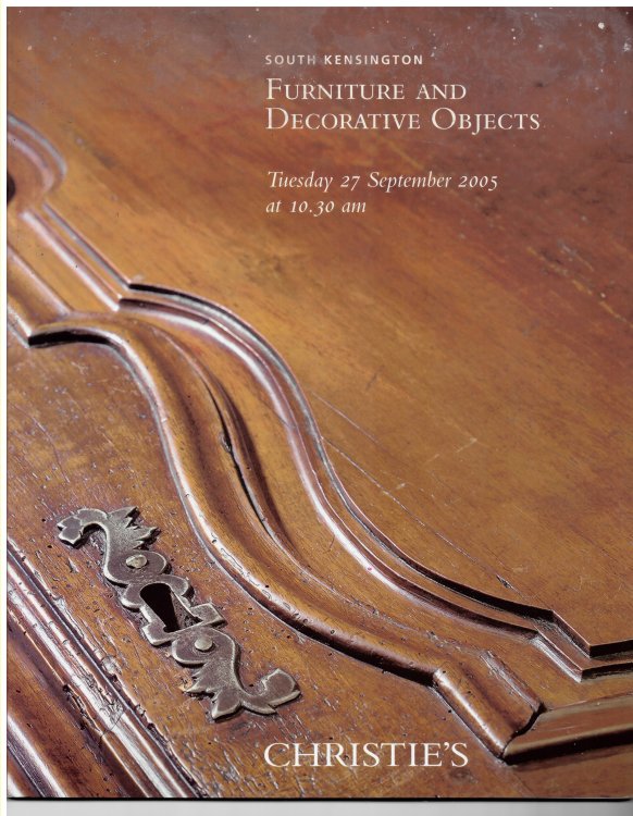 Furniture and Decorative Objects. Tuesday 27 September 2005
