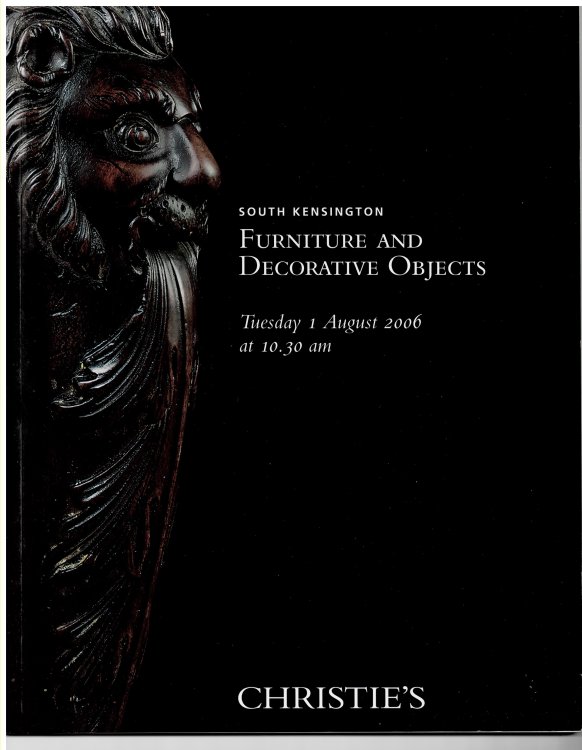 Furniture and Decorative Objects. Tuesday 1 August 2006
