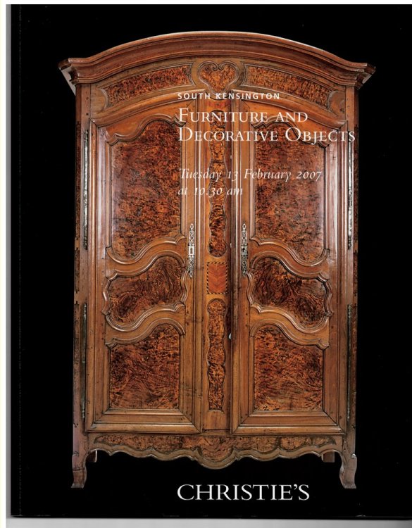 Furniture and Decorative Objects. Tuesday 13 February 2007
