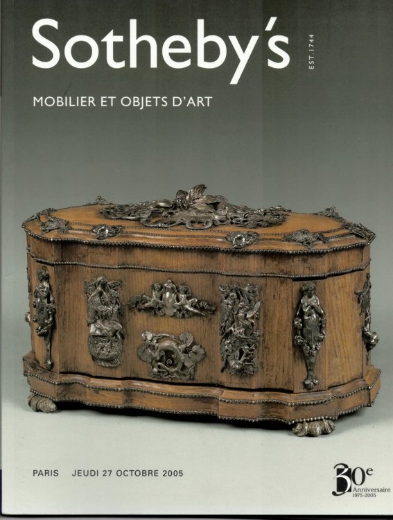Mobilier Et Objets D'Art. Divers Amateurs. Paris Jeudi 27 Octobre 2005