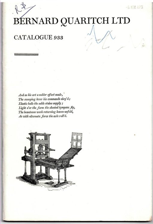 Bernard Quaritch. Catalogue 933