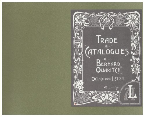 Trade Catalogues. Occasional List XIII