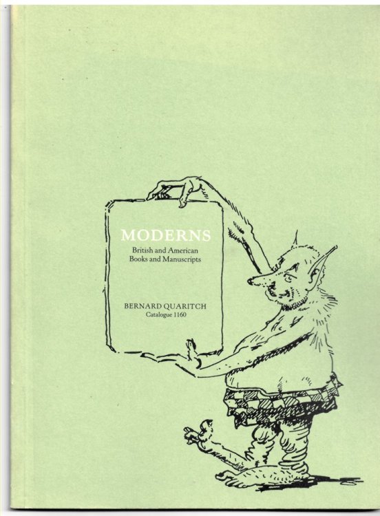 Modern. British and American Books and Manuscripts (Catalogue 1160)