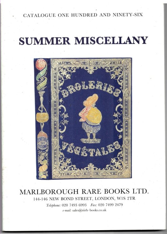 Summer Miscellany. Catalogue One Hundred and Ninety-Six