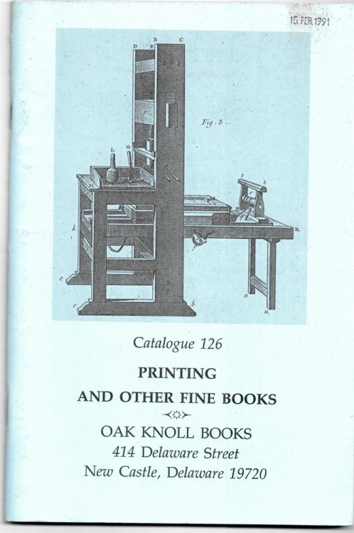Catalogue 126. Printing and Other Fine Books