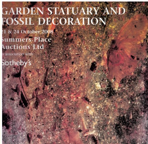 Garden Statuary and Fossil Decoration. 21 & 24 October 2008