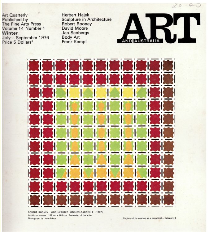 Art and Australia. Volume 14 Number 1 Winter July-September 1976