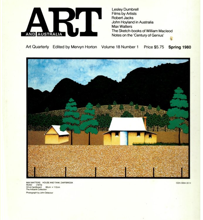 Art and Australia. Arts Quarterly Volume 18 Number 1 Spring 1980