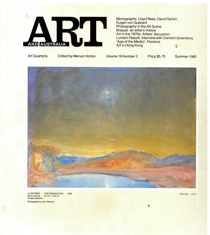 Art and Australia. Arts Quarterly Volume 18 Number 2 Summer 1980