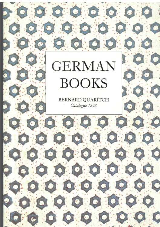 German Books (Bernard Quaritch Catalogue 1292)
