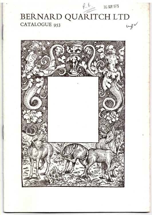 Printed Books & Manuscripts (Catalogue 953)