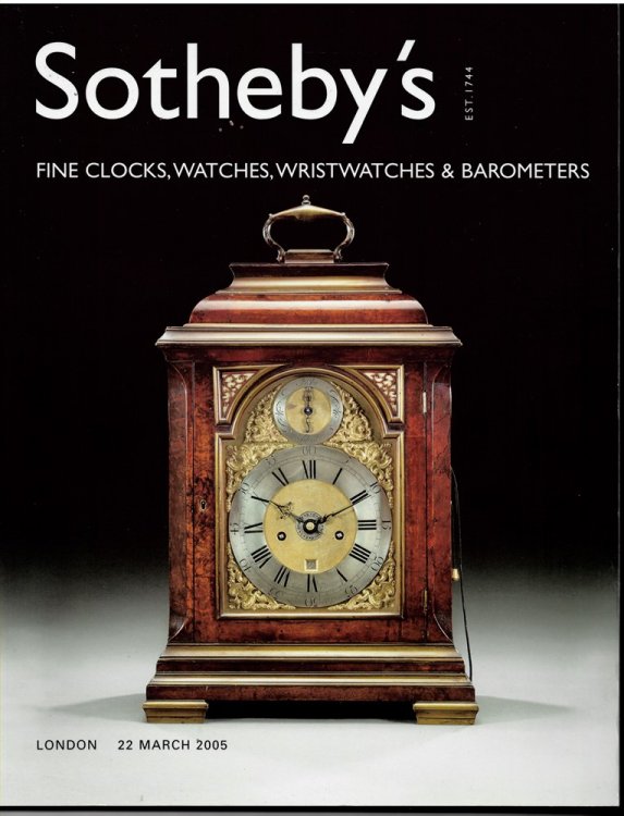 Fine Clocks, Watches, Wristwatches and Barometers. London. Tuesday 22 March 2005