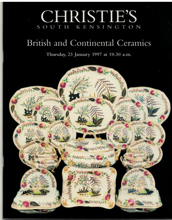 British and Continental Ceramics. Christie's South Kensington. Thursday 23 January 1997 POR-7475