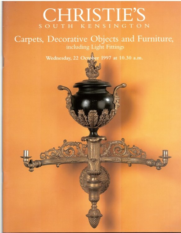 Carpets, Decorative Objects and Furniture. Christie's South Kensington. Wednesday, 22 October 1997. FRN--7762