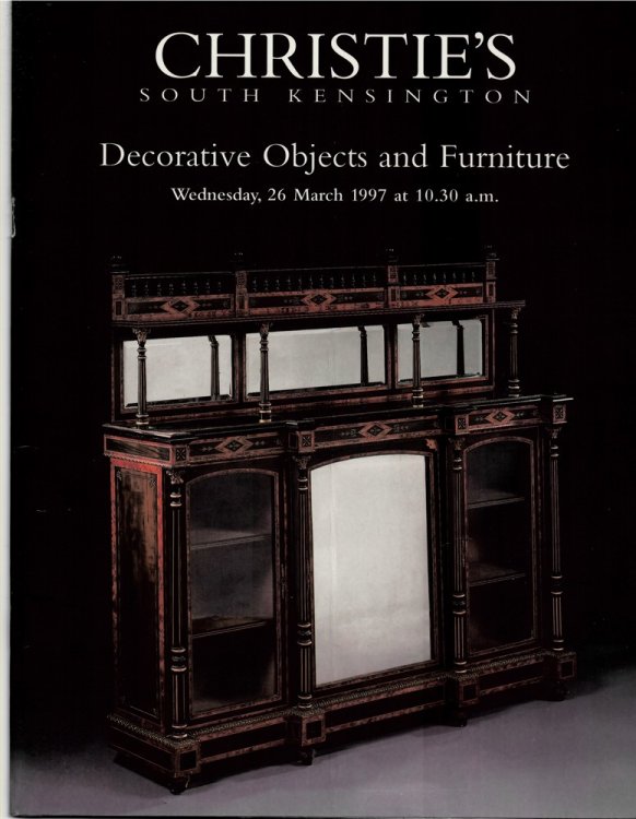 Decorative Objects and Furniture. Christie's South Kensington. Wednesday 26 March 1997. FRN-7534