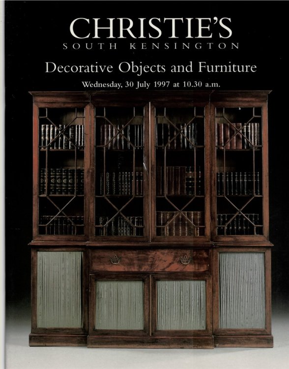 Decorative Objects and Furniture. Christie's South Kensington. Wednesday 30 July 1997. FRN-7686