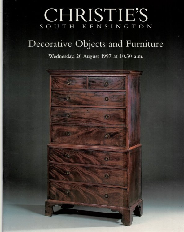 Decorative Objects and Furniture. Christie's South Kensington. Wednesday 20 August 1997. FRN-7694
