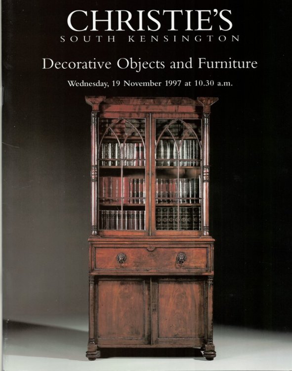 Decorative Objects and Furniture. Christie's South Kensington. Wednesday 19 November 1997. FRN-7797