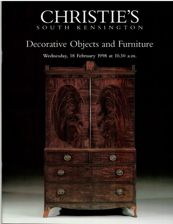 Decorative Objects and Furniture. Christie's South Kensington. Wednesday 18 February 1998. FRN-7889
