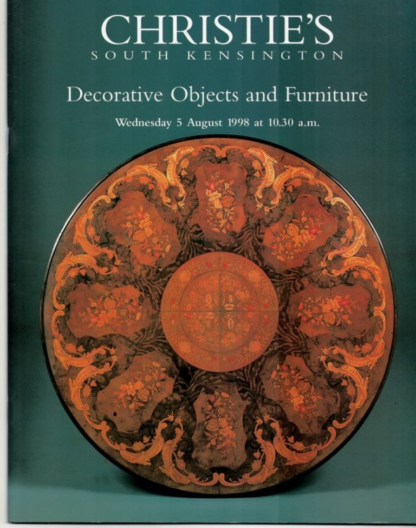 Decorative Objects and Furniture. Christie's South Kensington. Wednesday 5 August 1998. FRN-8140