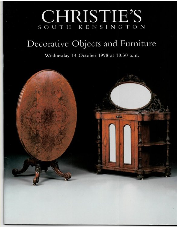 Decorative Objects and Furniture. Christie's South Kensington. Wednesday 14 October 1998. FRN-8153