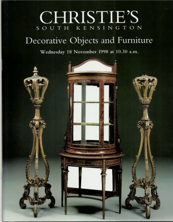 Decorative Objects and Furniture. Christie's South Kensington. Wednesday 18 November 1998. FRN-8198