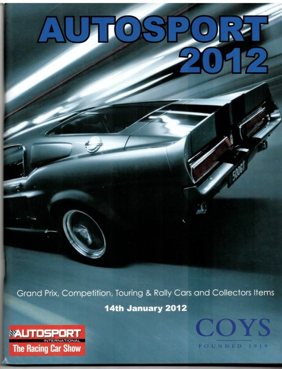 The Racing Car Show. Autosport. Grand Prix, Competition, Touring & Rally Cars and Collectors Items. Saturday 14th January 2012