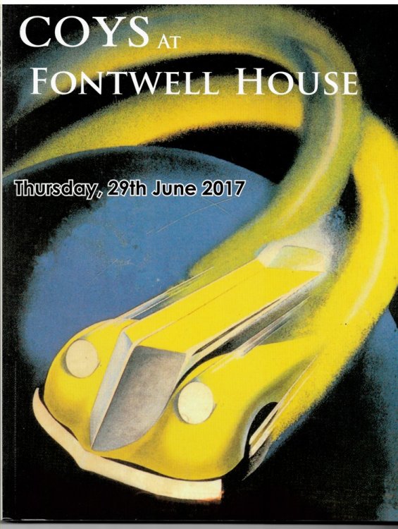 Coys At Fontwell House. an Important Auction of Historic Collectors Motorcars. Thursday, 29th June 2017
