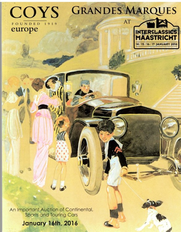 Grandes Marques Maastricht. an Important Auction of Continental, Sports and Touring Cars. January 16th 2016 Interclassics Maastricht