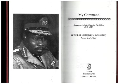 My Command. an Account of the Nigerian Civil War 1967-1970