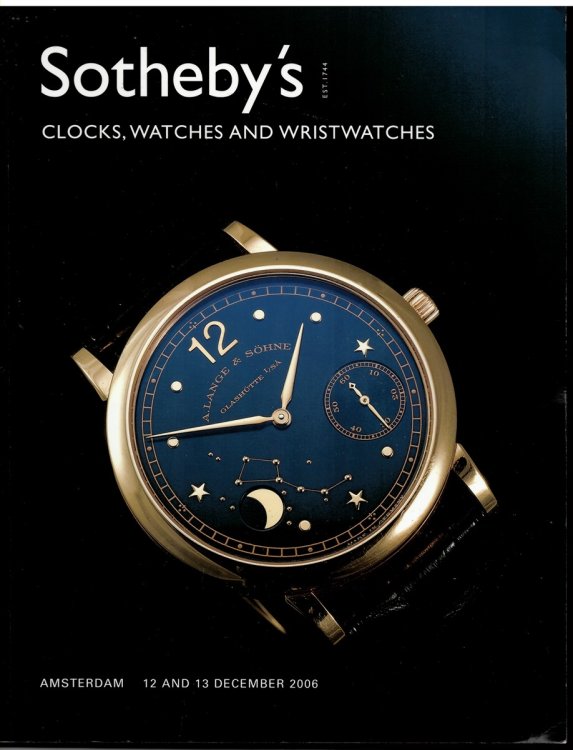 Clocks, Watches and Wristwatches. Amsterdam, 12 and 13 December 2006