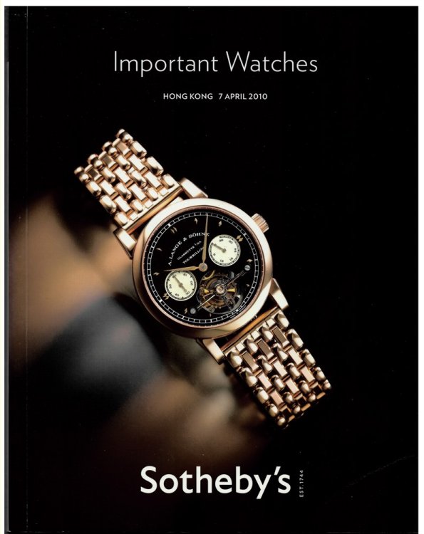 Important Watches. Hong Kong 7 April 2010