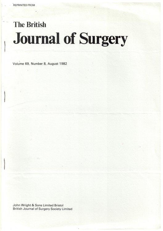 The Pelvic Floor Musculature in the Descending Perineum Syndrome. Reprinted from the British Journal of Surgery. Volume 69, Number 8, August 1982