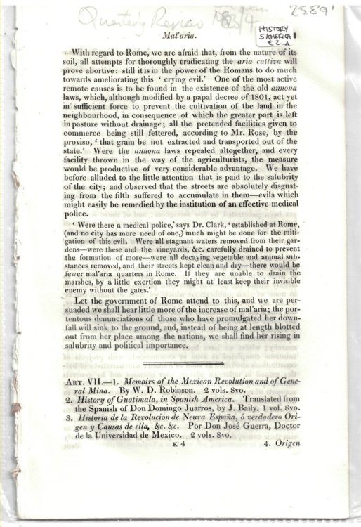 Art. VII. - 1. Memoirs of the Mexican Revolution and of General Mina. by W. D. Robinson. 2 Vols. 8vo. 2. History of Guatimala, in Spanish America. - Disbound from the Quarterly Review October-January 1823/24