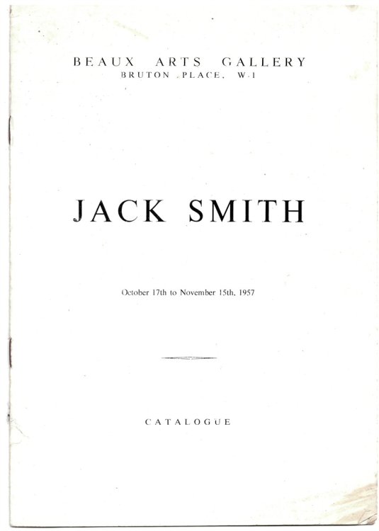 JACK SMITH. October 17th to November 15th, 1957