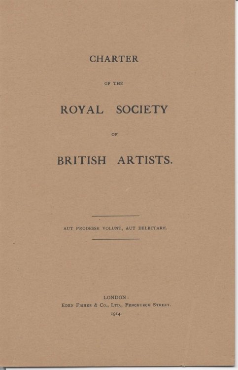 Charter of the Royal Society of British Artists. 1914